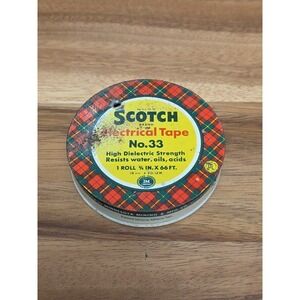 Vintage Scotch Electrical Tape No. 33 Tin Only Rusty Crusty